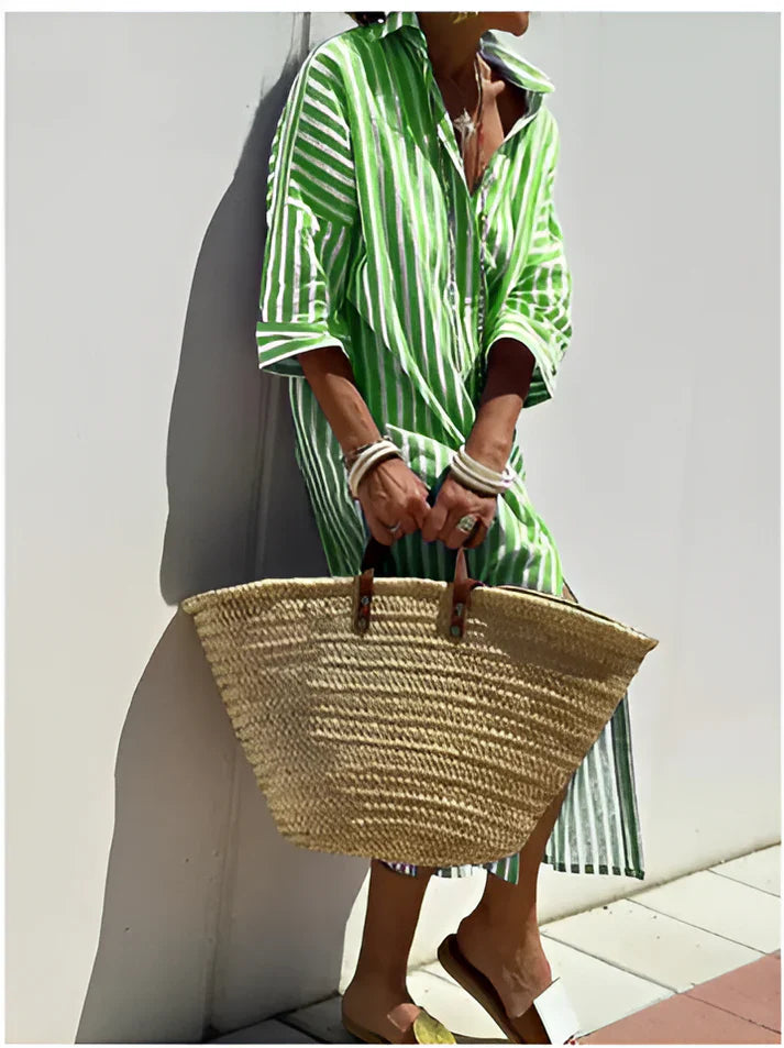 Eloísa™ | Vestido Camisero de Rayas Elegante