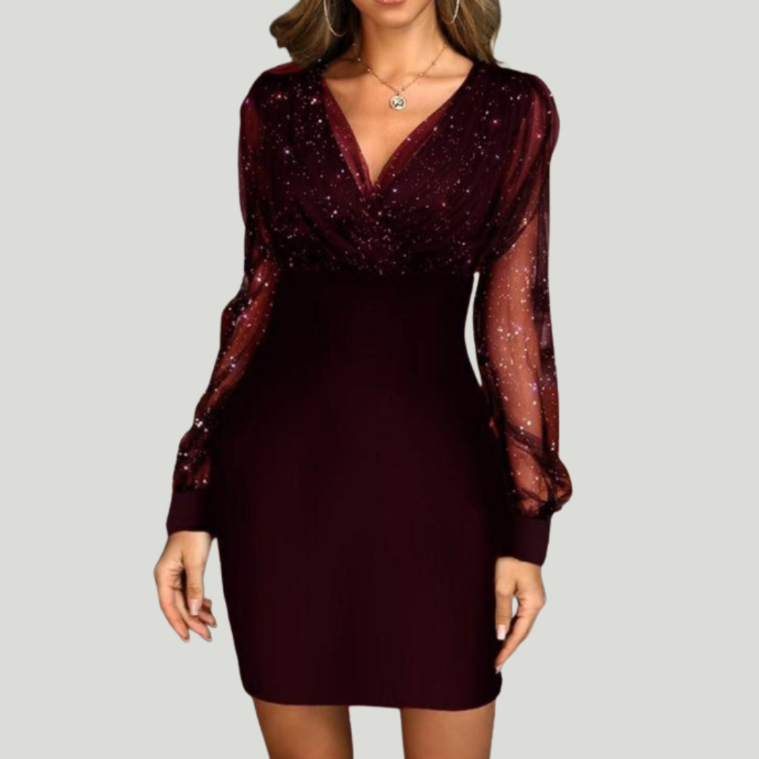 Estelle™ | Vestido elegante con mangas transparentes