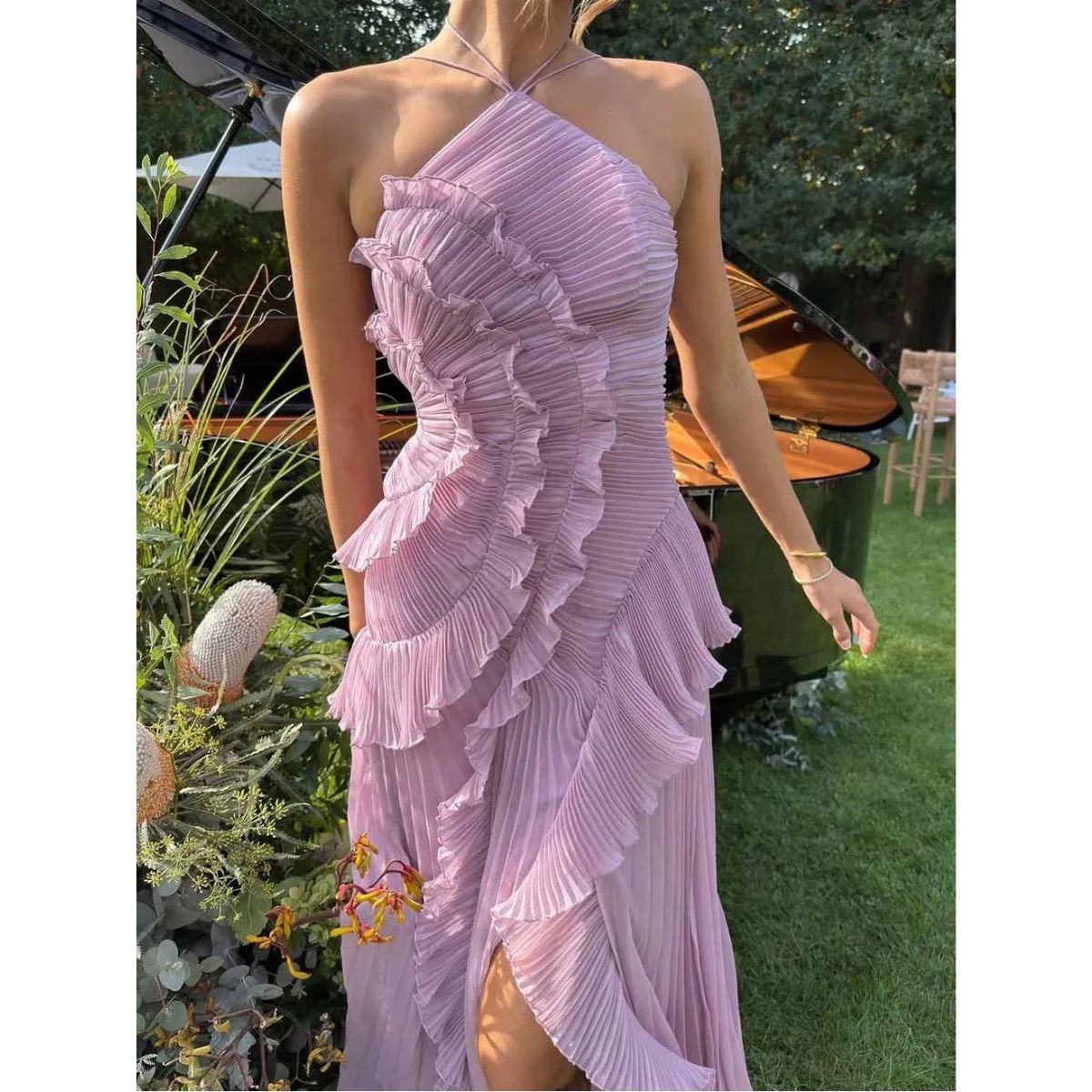 Olivia™ | Vestido largo con volantes