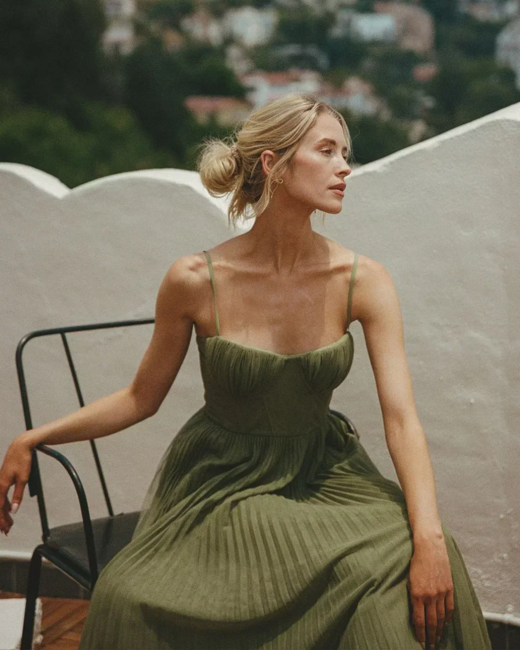 Elena™ | Vestido plisado con corset elegante