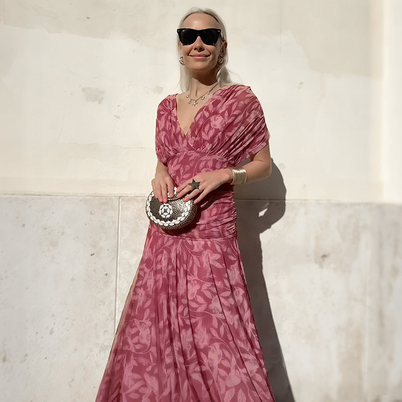 Lidia™ | Vestido estampado de caída fluida