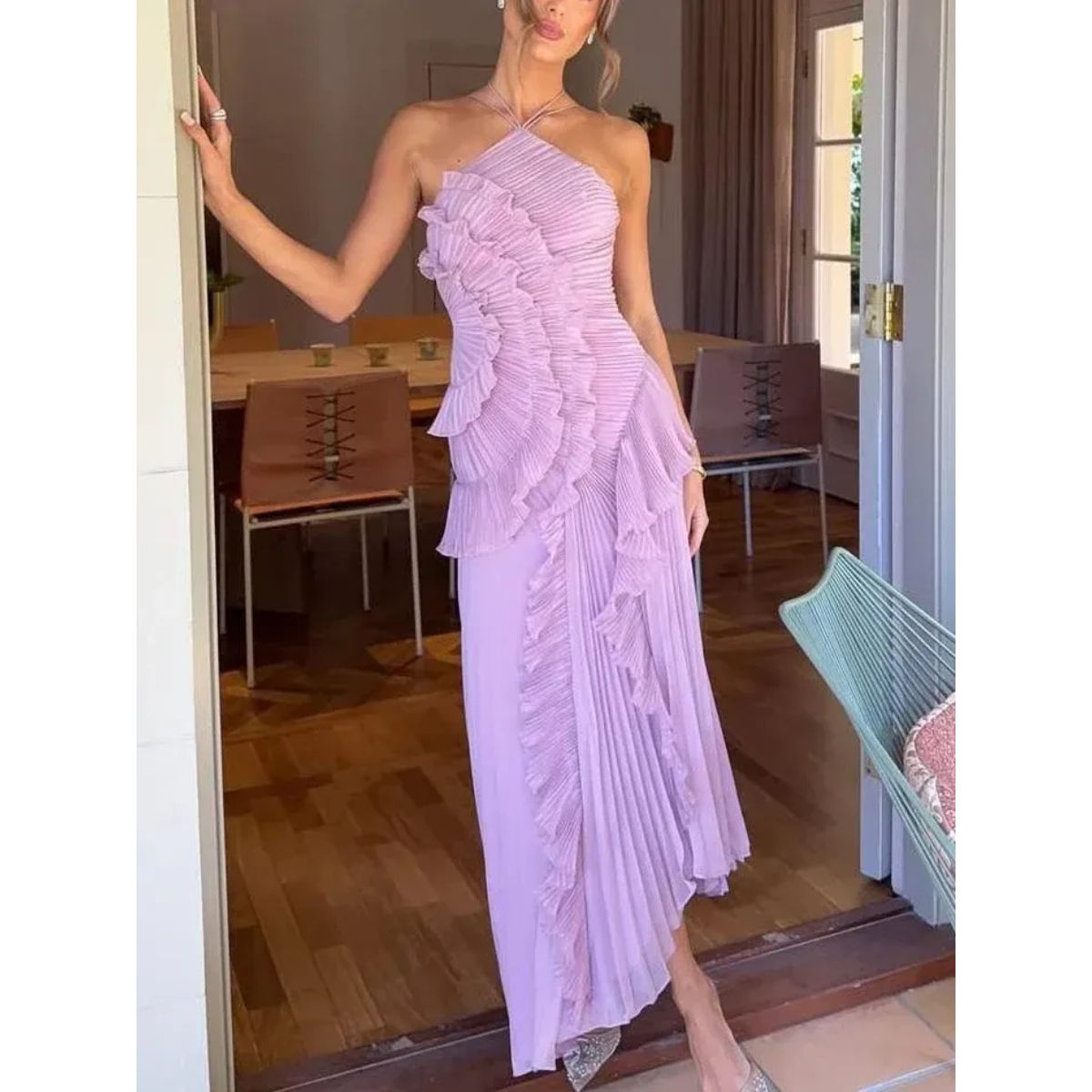 Olivia™ | Vestido largo con volantes