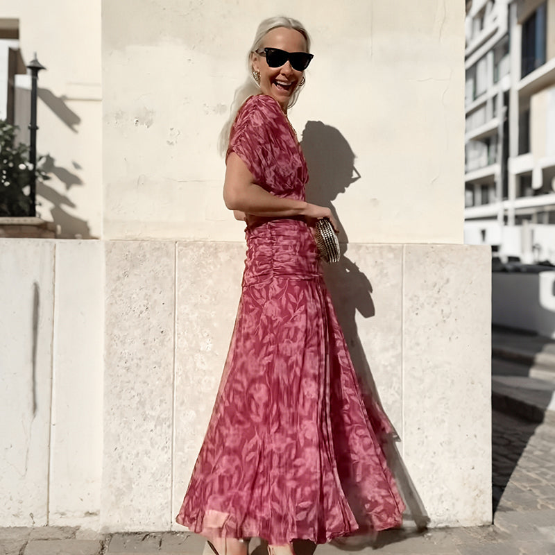 Lidia™ | Vestido estampado de caída fluida