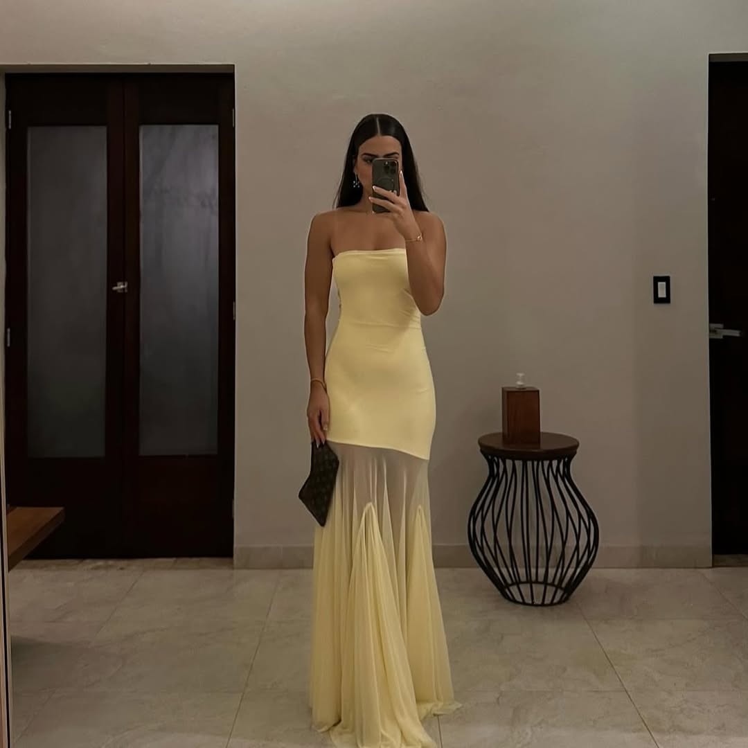 Selena™ | Vestido largo ajustado estilo bustier
