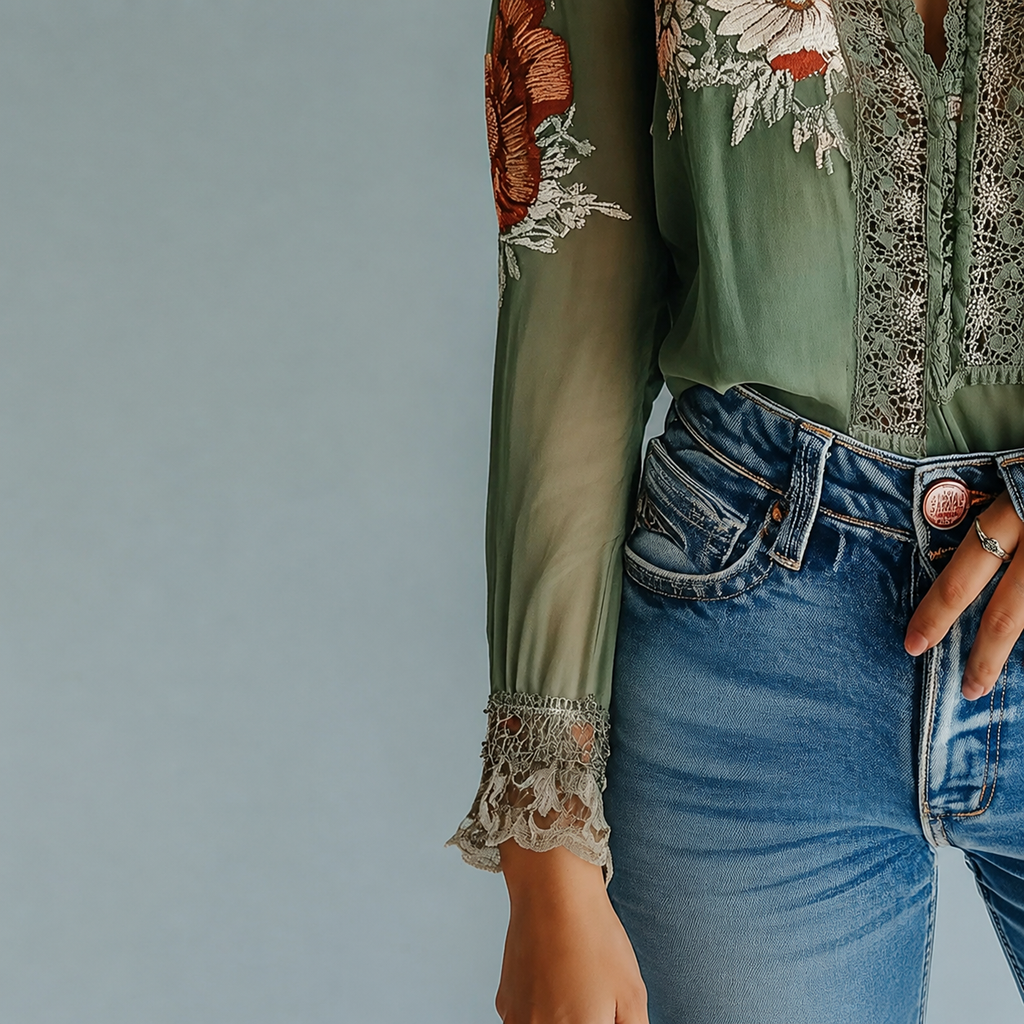 Frida | Blusa de encaje.