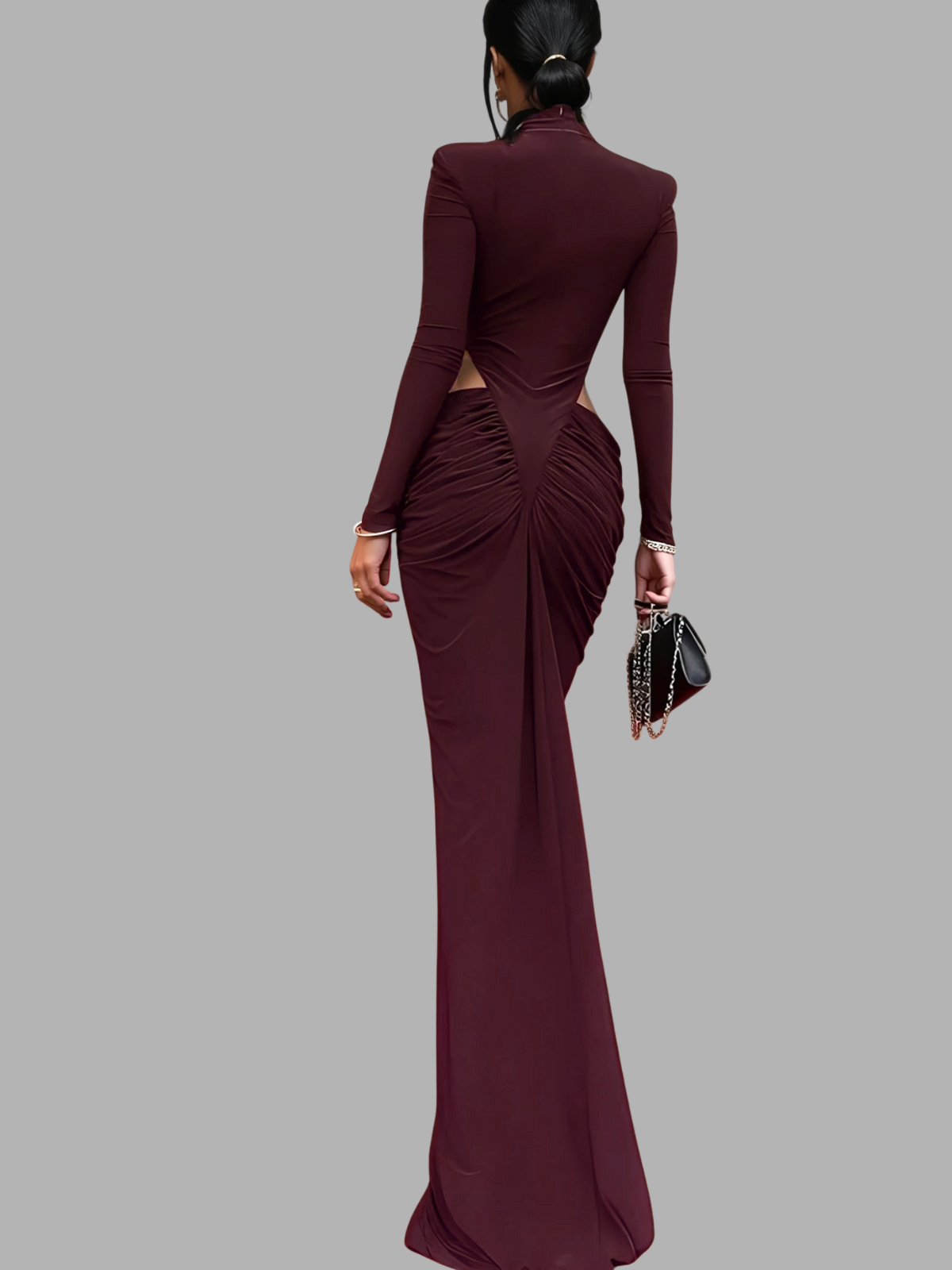 Marquis™ | Vestido de cuello alto con cutouts