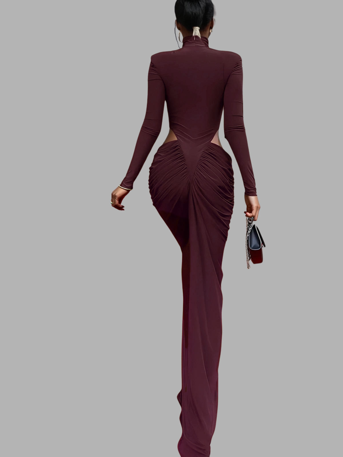 Marquis™ | Vestido de cuello alto con cutouts