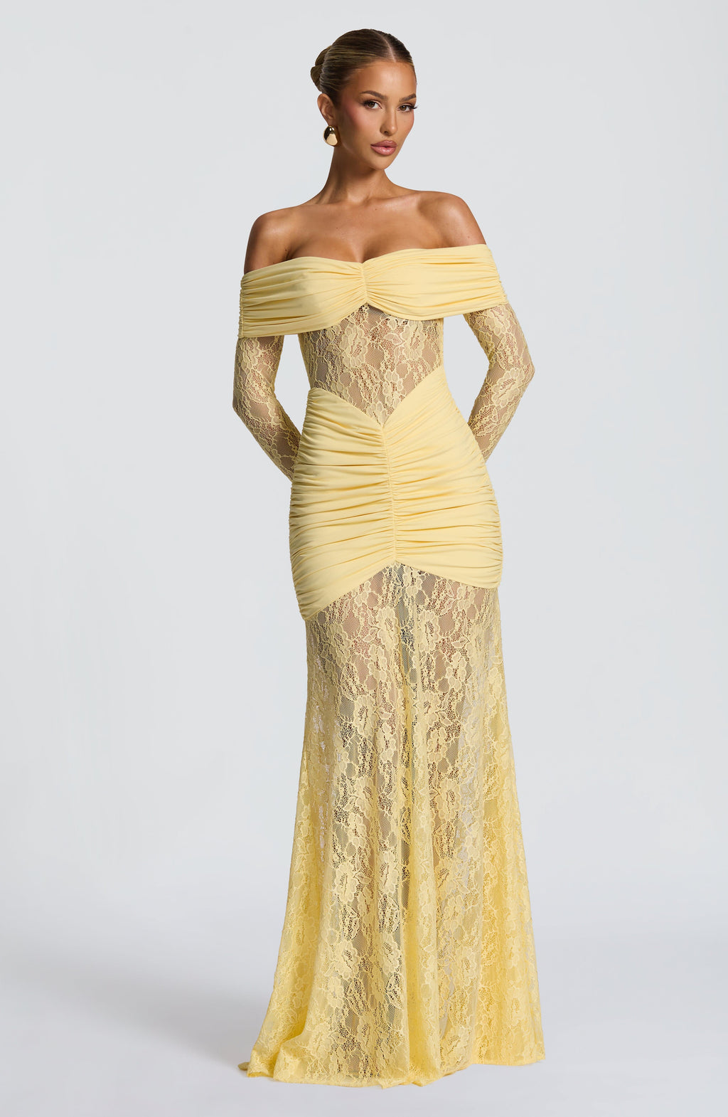 Ariadna™ | Vestido premium de encaje y frunces