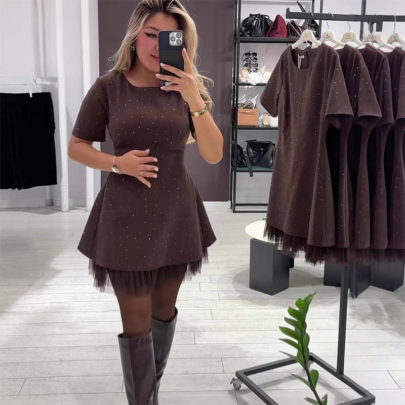 Paloma™ | Mini vestido con encaje y strass